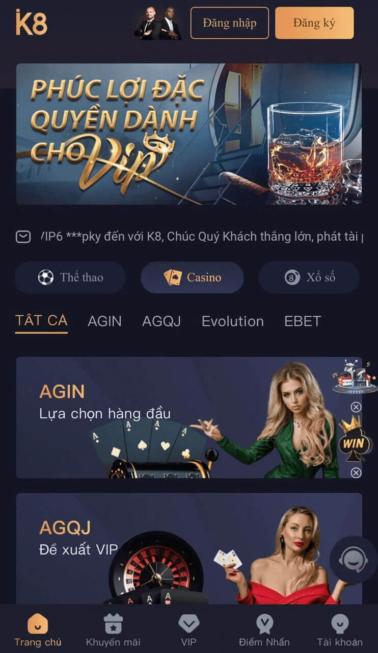 K8 - Casino trực tuyến uy tín nhất Việt nam